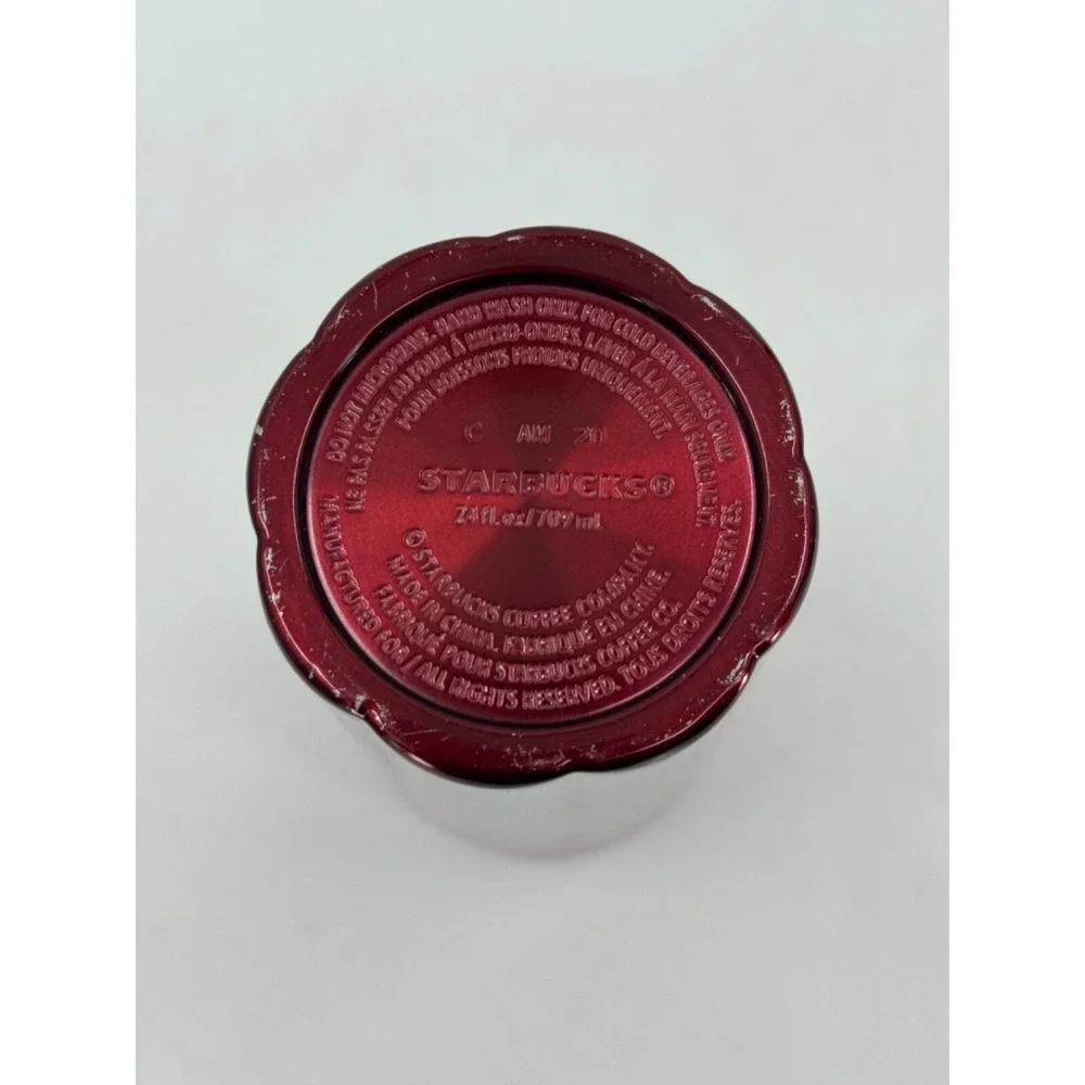 Starbucks‎ Christmas Holiday 24 oz Tumbler 2020 Stainless Steel Red (NO LID)
